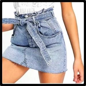 ❤️❤️NWT! Free People East of Eden Paper Bag Mini Skirt Size 2/25